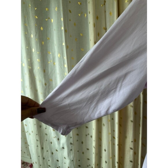 J. Jill Pure Lavender Scoop Neck Elliptical Layered Pleat Back Top Petite XL - Picture 3 of 7